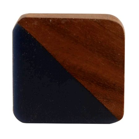 Square Wooden And Resin Wine Stopper